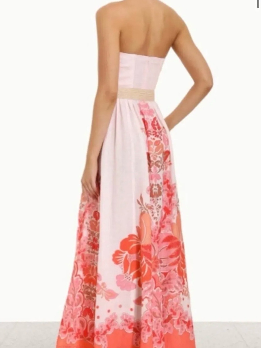 ZIMMERMANN Violet Strapless Belted Maxi Dress - Picture 2 of 7